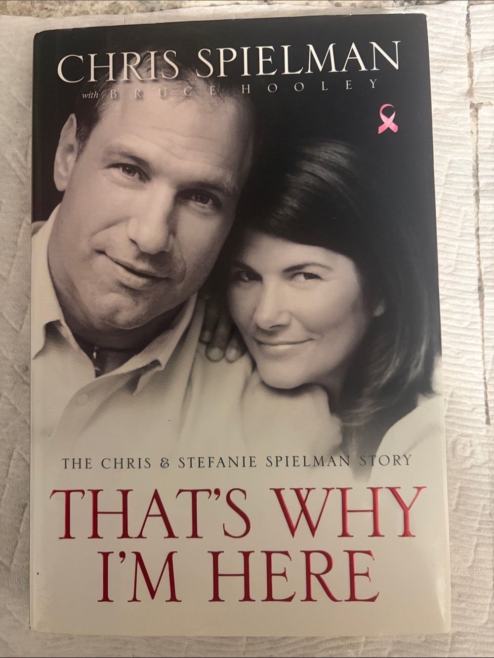 NFL Chris Spielman Coffee Table Book - Black, White, Pink Accent hard cover